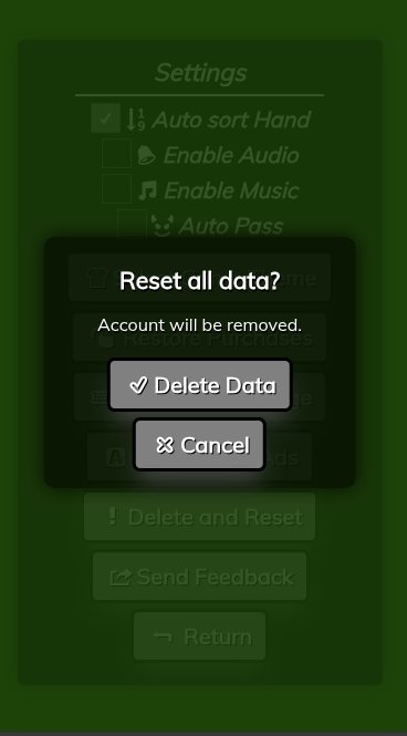 Confirmation dialog warning that the account will be removed